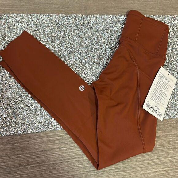 Lululemon Fast High-Rise Crop 23" Dark Terracotta‎ size 0 XS NWT - Picture 2 of 5